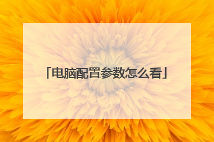 电脑配置参数怎么看