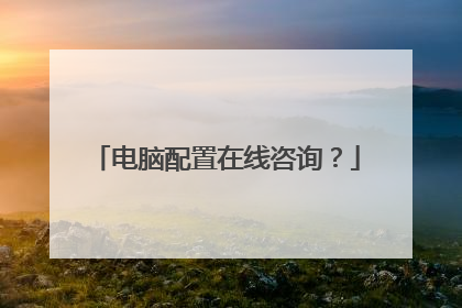 电脑配置在线咨询?