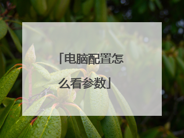 电脑配置怎么看参数