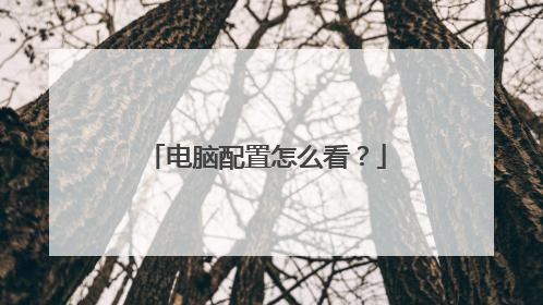 电脑配置怎么看?