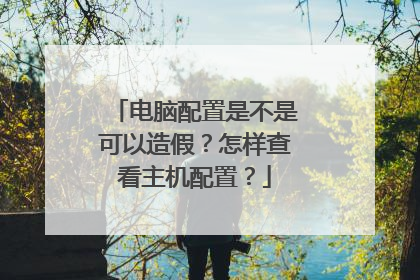 电脑配置是不是可以造假？怎样查看主机配置？