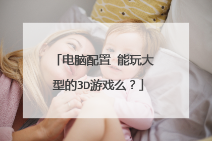 电脑配置 能玩大型的3D游戏么?