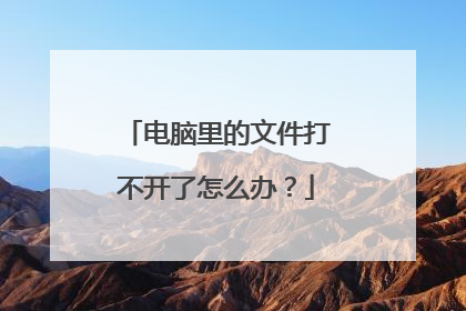 电脑里的文件打不开了怎么办?
