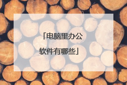 电脑里办公软件有哪些