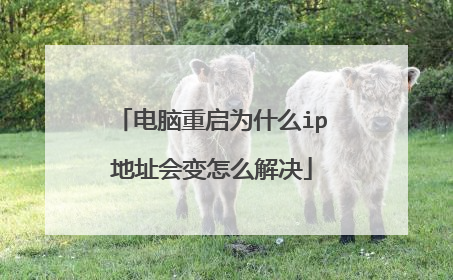 电脑重启为什么ip地址会变怎么解决