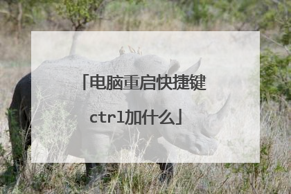 电脑重启快捷键ctrl加什么