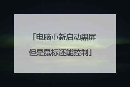 电脑重新启动黑屏但是鼠标还能控制