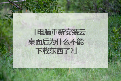 电脑重新安装云桌面后为什么不能下载东西了?