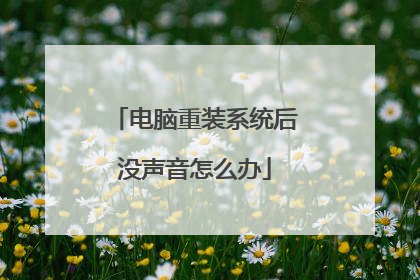 电脑重装系统后没声音怎么办