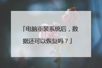 电脑重装系统后,数据还可以恢复吗?