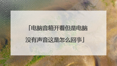 电脑音箱开着但是电脑没有声音这是怎么回事