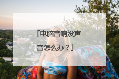 电脑音响没声音怎么办?