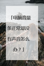 电脑音量条正常却没有声音怎么办?