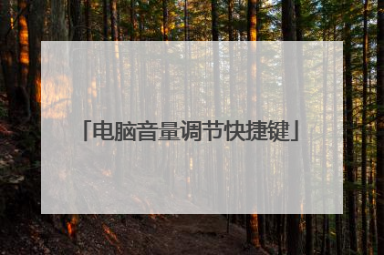 电脑音量调节快捷键