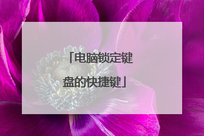 电脑锁定键盘的快捷键