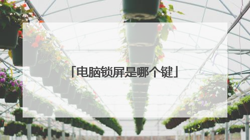 电脑锁屏是哪个键