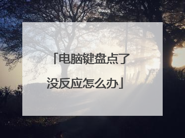 电脑键盘点了没反应怎么办