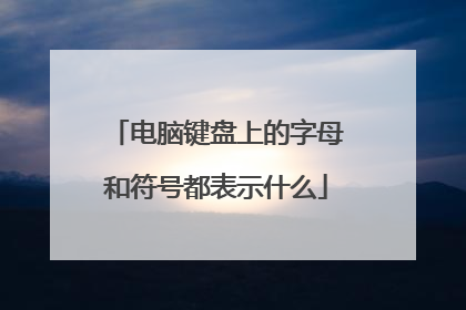 电脑键盘上的字母和符号都表示什么