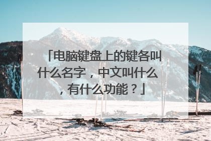 电脑键盘上的键各叫什么名字,中文叫什么,有什么功能?