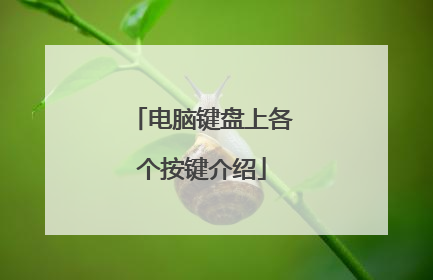 电脑键盘上各个按键介绍