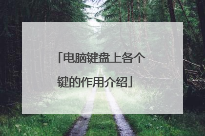 电脑键盘上各个键的作用介绍