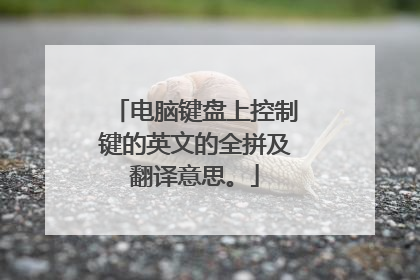 电脑键盘上控制键的英文的全拼及翻译意思。