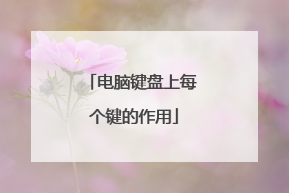 电脑键盘上每个键的作用