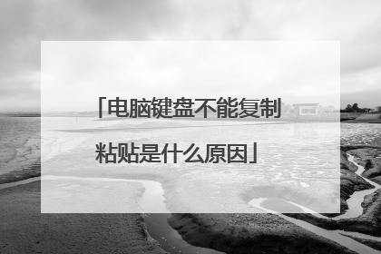 电脑键盘不能复制粘贴是什么原因