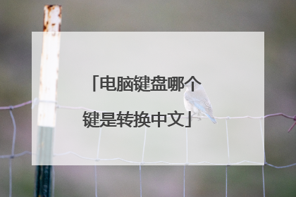 电脑键盘哪个键是转换中文
