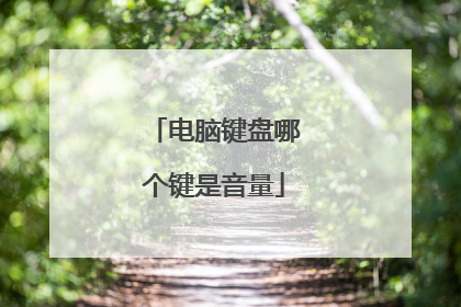 电脑键盘哪个键是音量