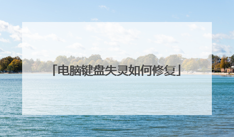 电脑键盘失灵如何修复
