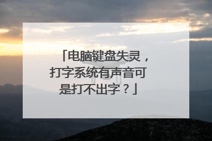 电脑键盘失灵,打字系统有声音可是打不出字?