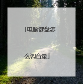 电脑键盘怎么调音量