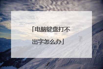 电脑键盘打不出字怎么办