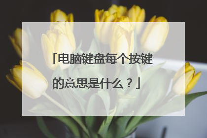 电脑键盘每个按键的意思是什么？