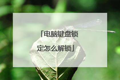 电脑键盘锁定怎么解锁