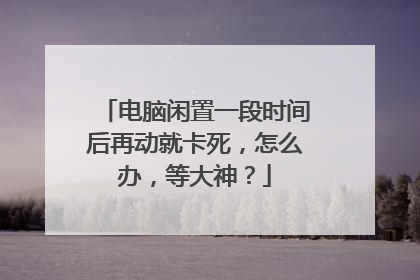 电脑闲置一段时间后再动就卡死，怎么办，等大神？