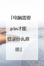 电脑需要pin才能登录什么意思