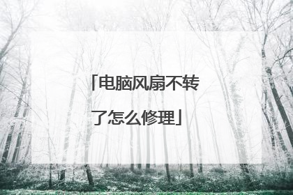 电脑风扇不转了怎么修理