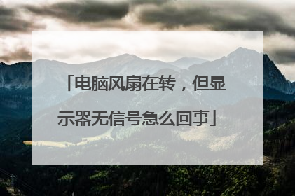 电脑风扇在转,但显示器无信号急么回事