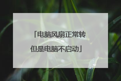 电脑风扇正常转但是电脑不启动