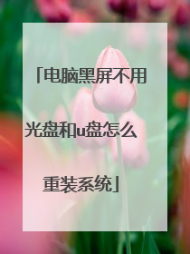 电脑黑屏不用光盘和u盘怎么重装系统
