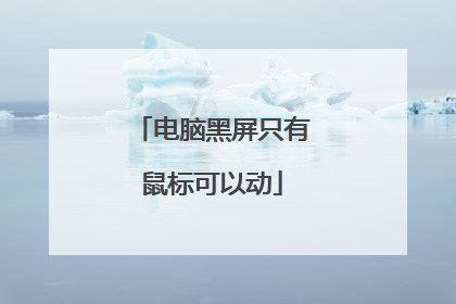 电脑黑屏只有鼠标可以动