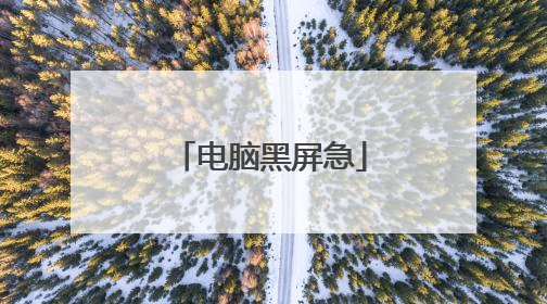 电脑黑屏急