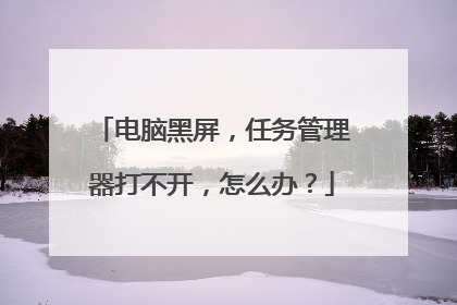 电脑黑屏，任务管理器打不开，怎么办？