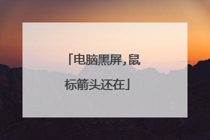 电脑黑屏,鼠标箭头还在