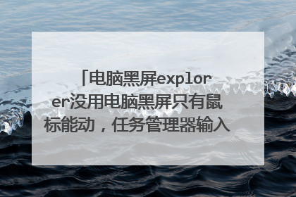 电脑黑屏explorer没用电脑黑屏只有鼠标能动,任务管理器输入新任务还是不行?