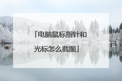 电脑鼠标指针和光标怎么截图