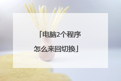 电脑2个程序怎么来回切换