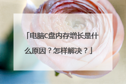 电脑C盘内存增长是什么原因?怎样解决?